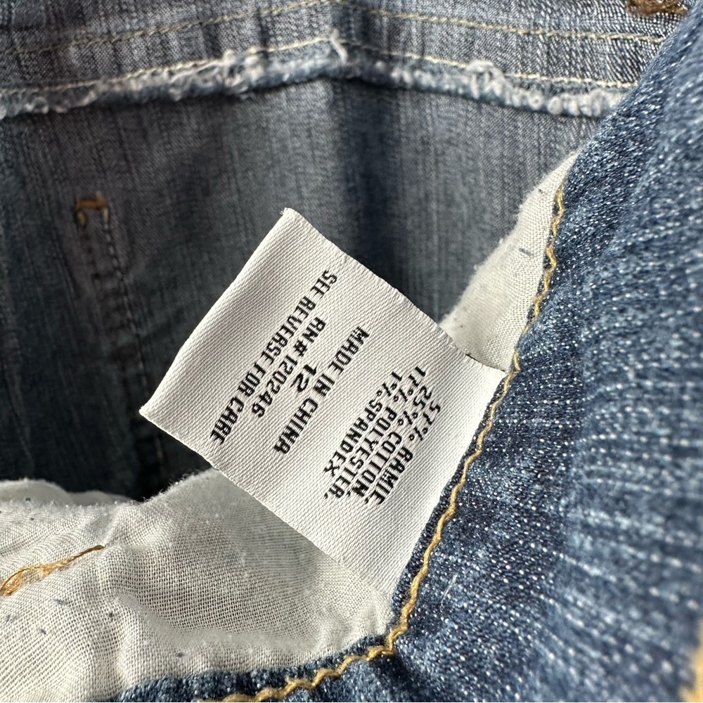 TJC Truce Jean Company Y2K Straight Jeans – Mid Rise, Medium/Dark Wash, Size 12 - Picture 6 of 9
